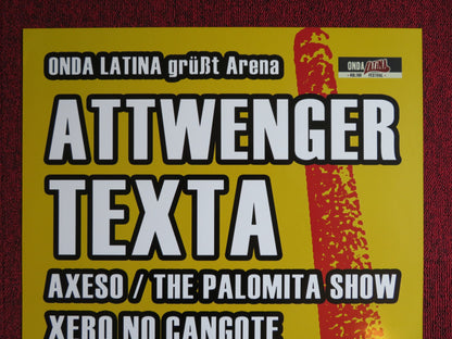 ONDA LATINA  ATTWENGER TEXTA AUSTRIAN MUSIC PROMO POSTER 2006