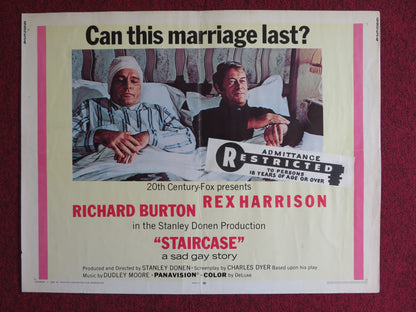 STAIRCASE US HALF SHEET (22"x 28") POSTER RICHARD BURTON REX HARRISON 1969