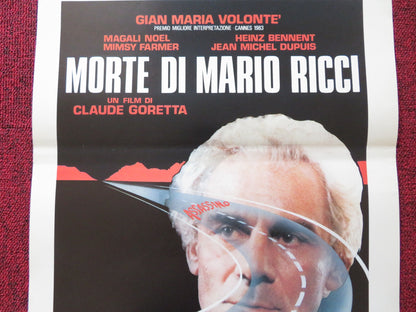 THE DEATH OF MARIO RICCI ITALIAN LOCANDINA POSTER GIAN MARIA VOLONTE 1983