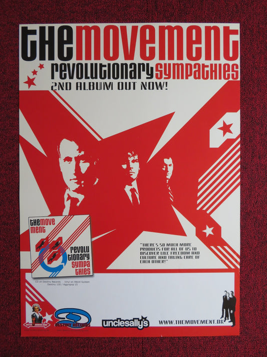 THE MOVEMENT REVOLUTIONARY SYMPATHIES GERMANMUSIC PROMO ALBUM POSTER 2005