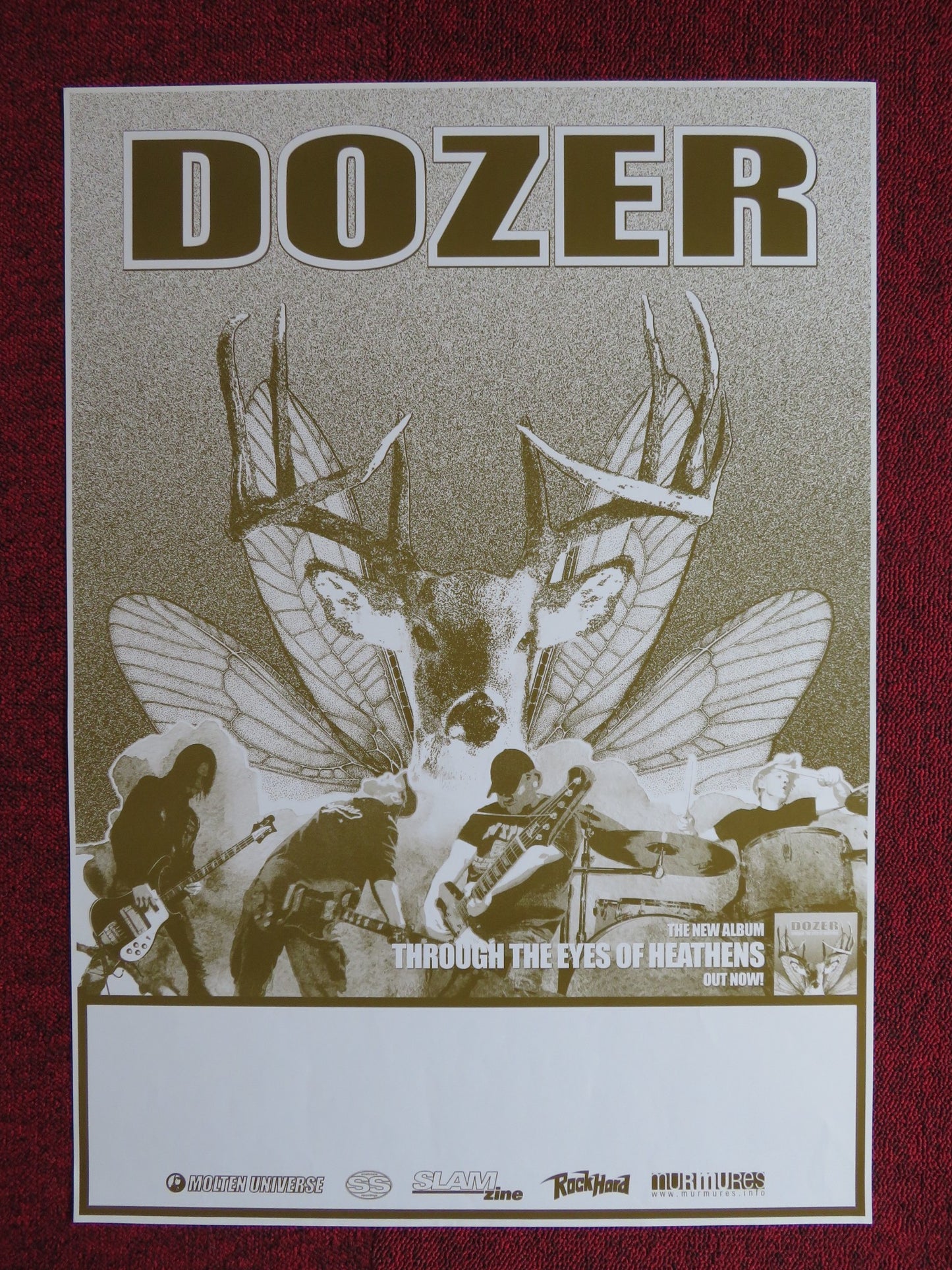 DOZER THROUGH THE EYES OF HEATHENS US MUSIC PROMO ALBUM POSTER 2006