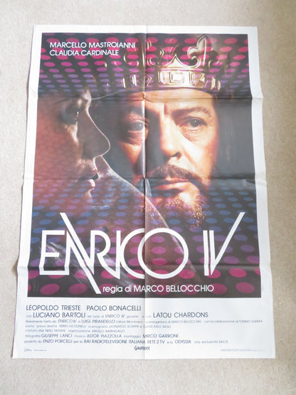 HENRY IV ITALIAN 2 FOGLIO POSTER MARCELLO MASTROIANNI CLAUDIA CARDINALE 1984