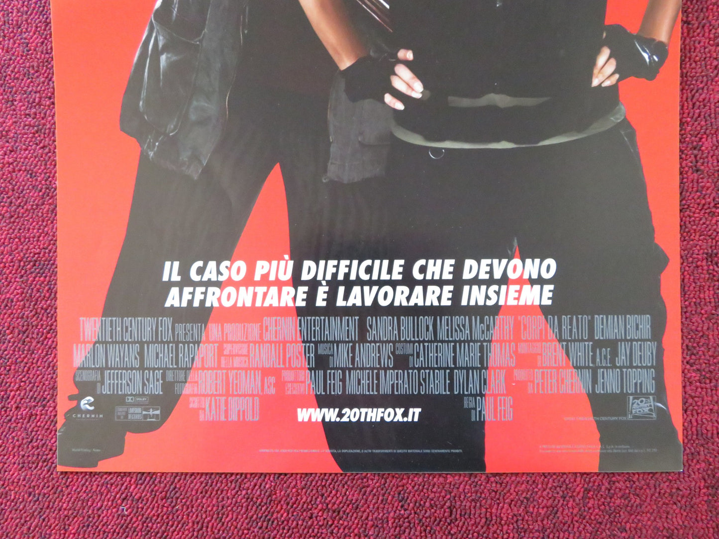 THE HEAT ITALIAN LOCANDINA POSTER SANDRA BULLOCK MELISSA MCCARTHY  2013