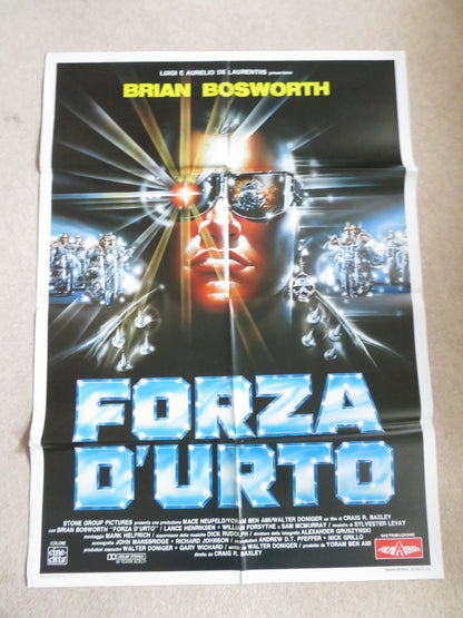 FORZA D'URTO ITALIAN 2 FOGLIO POSTER BRIAN BOSWORTH LANCE HENRIKSEN 1991