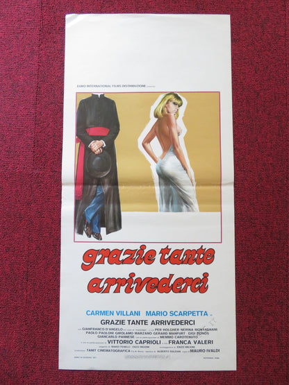 GRAZIE TANTE ARRIVEDEREI ITALIAN LOCANDINA POSTER CARMEN VILLANI 1977