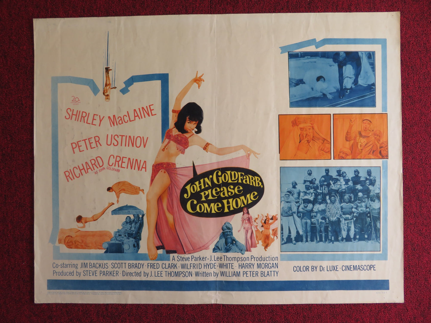 JOHN GOLDFARB, PLEASE COME HOME US HALF SHEET (22"x 28") POSTER S. MACLAINE 1964