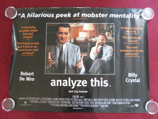 ANALYZE THIS UK QUAD (30"x 40") ROLLED POSTER ROBERT DENIRO BILLY CRYSTAL 1999