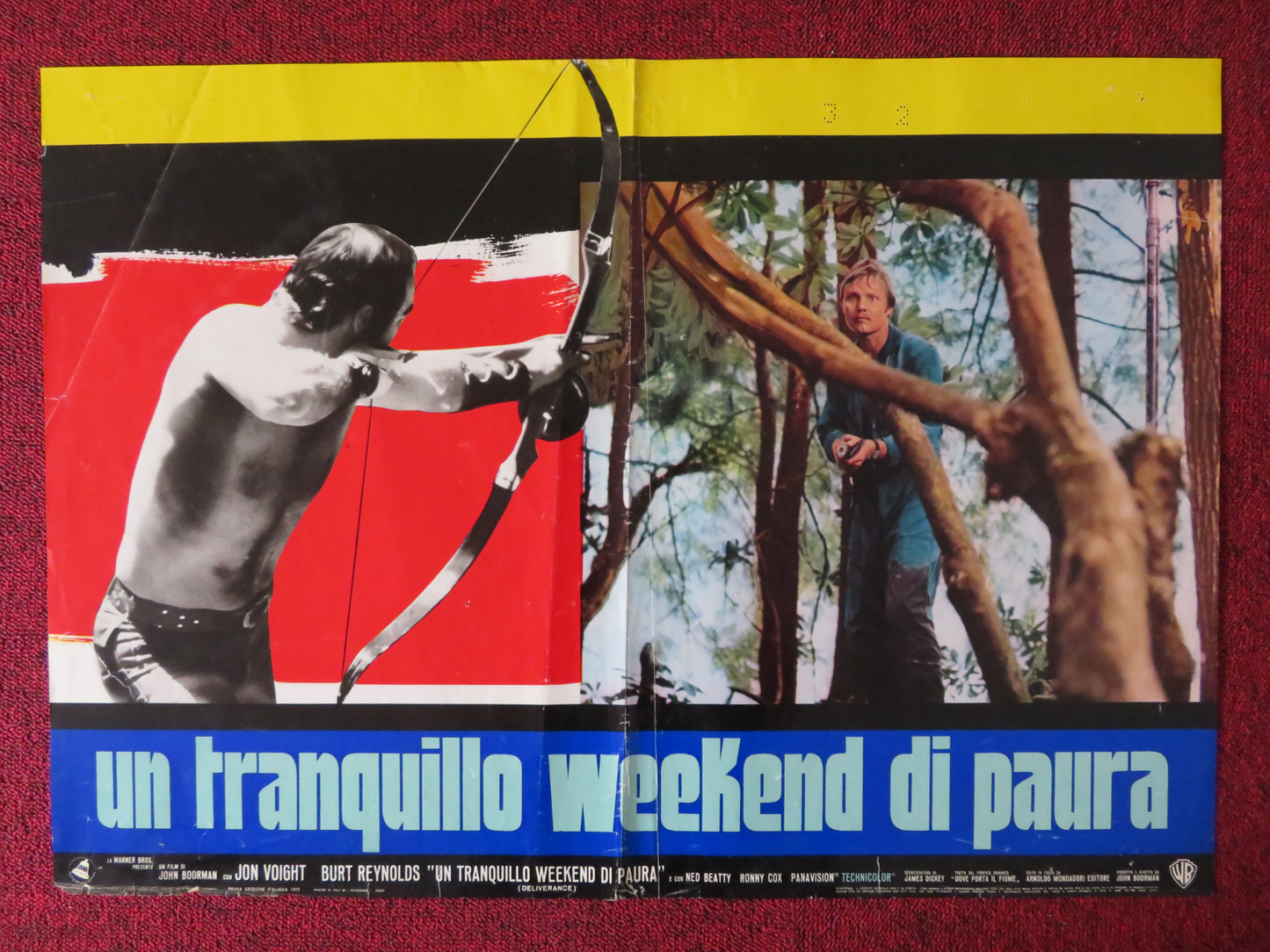 DELIVERANCE -B ITALIAN FOTOBUSTA POSTER JON VOIGHT BURT REYNOLDS  1972