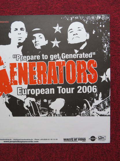 THE GENERATORS - TOUR POSTER  GERMAN MUSIC PROMO EUROPEAN 2006