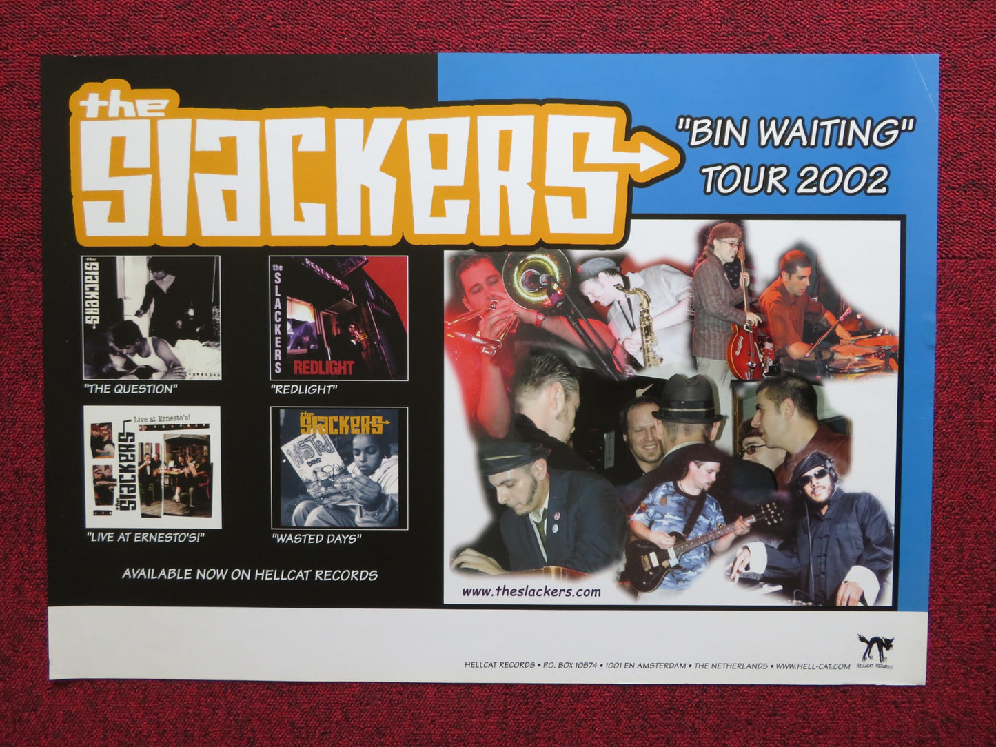 THE SLACKERS DUTCH MUSIC PROMO POSTER ALBUM / TOUR POSTER 2002