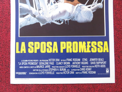 THE BRIDE ITALIAN LOCANDINA POSTER STING JENNIFER BEALS 1985