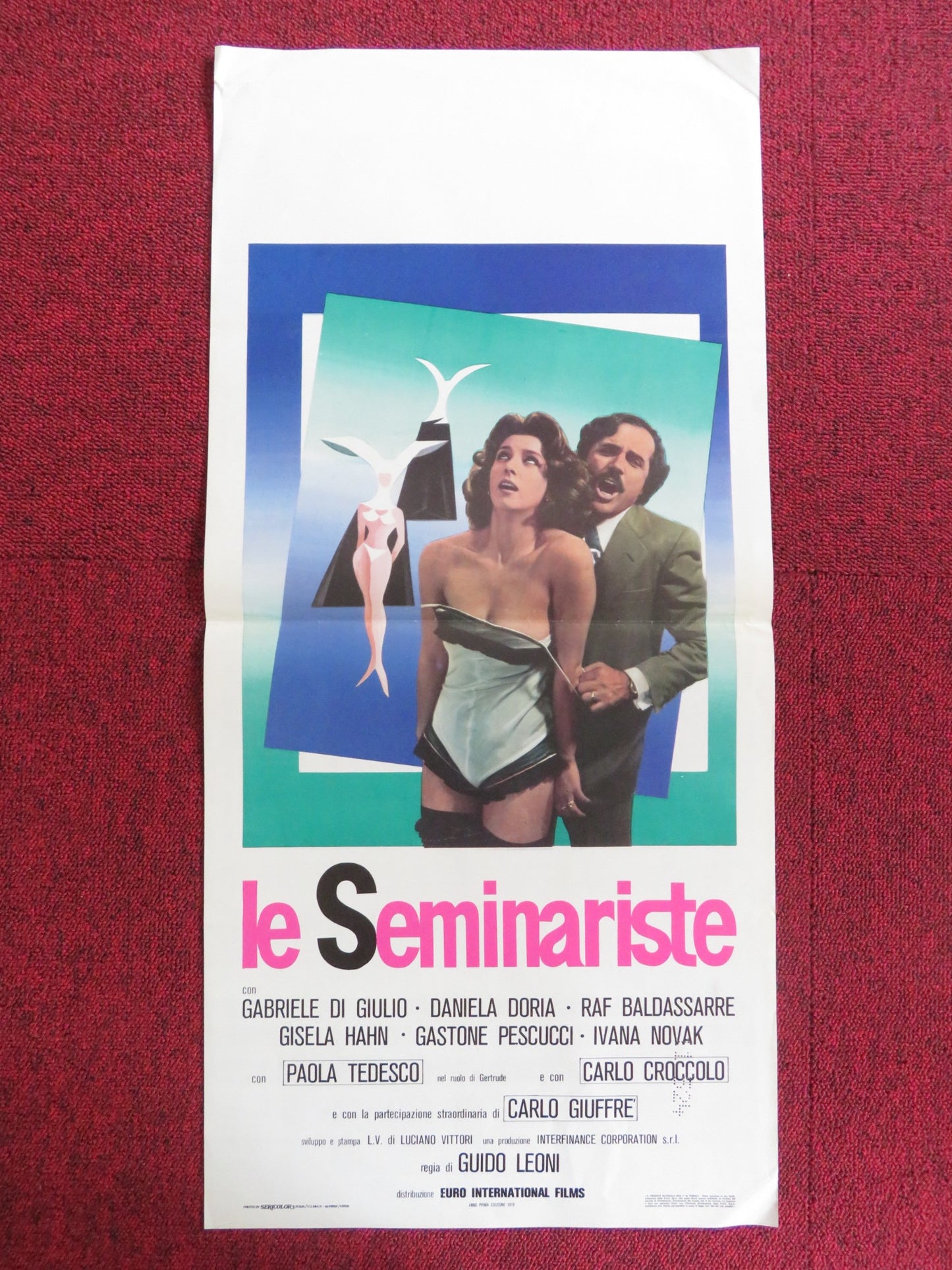 LE SEMINARISTE ITALIAN LOCANDINA POSTER GABRIELE DI GIULIO DANIELA DORIA 1976