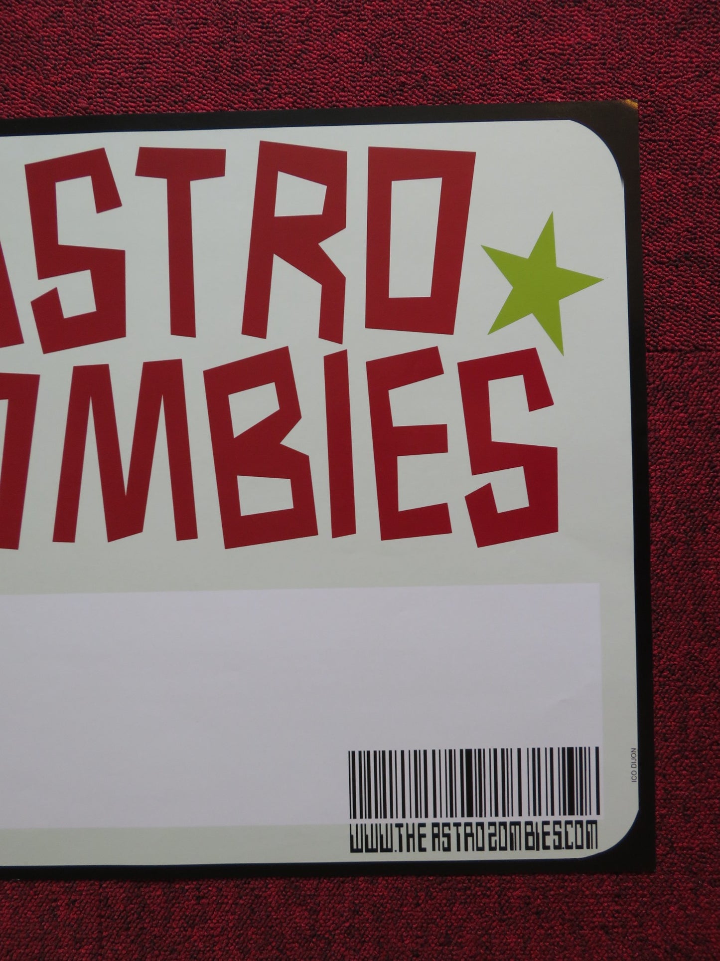 THE ASTRO ZOMBIES US MUSIC PROMO POSTER BAND POSTER 1990S