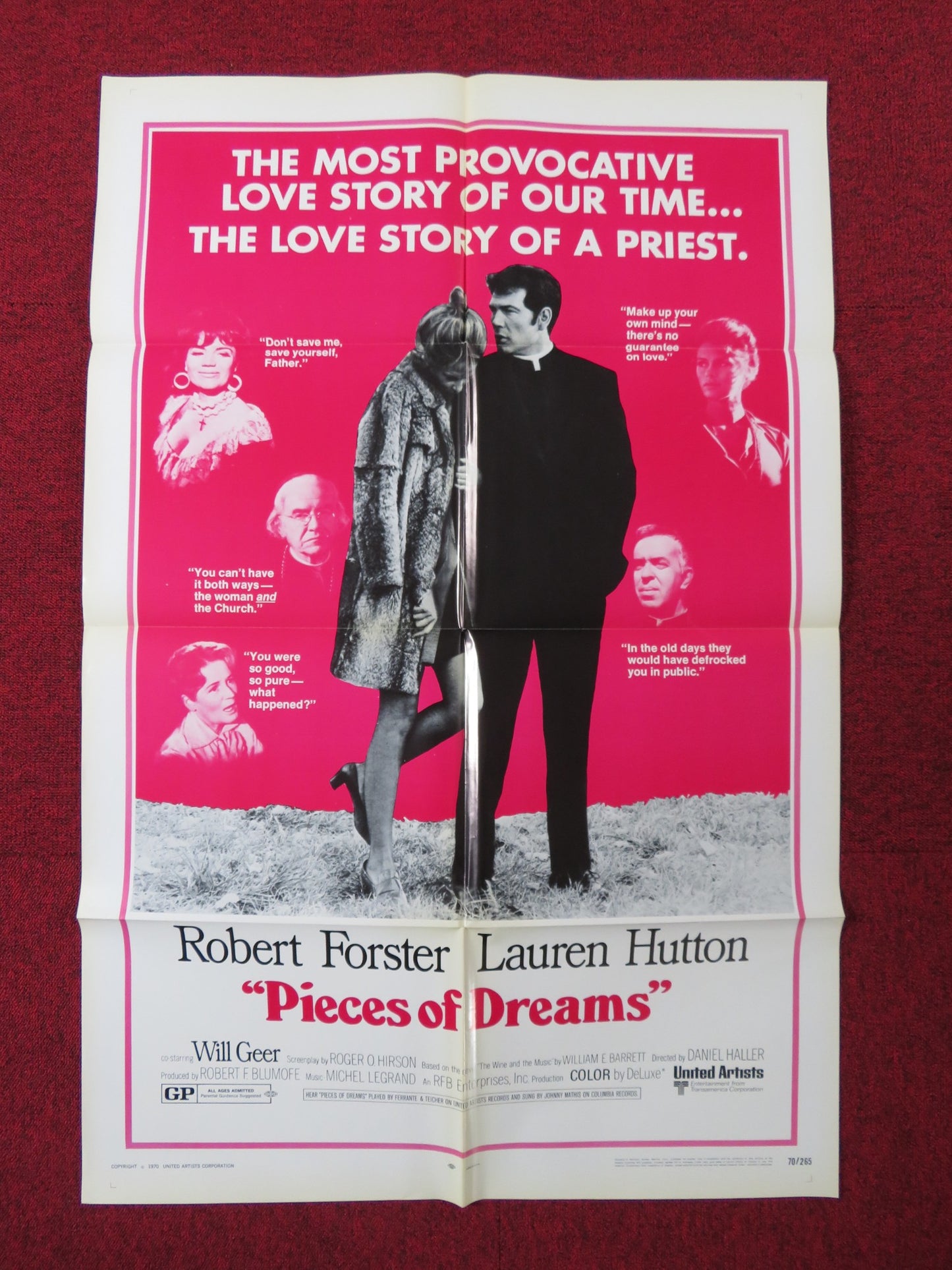 PIECES OF DREAMS FOLDED US ONE SHEET POSTER ROBERT FORESTER LAUREN HUTTON 1970