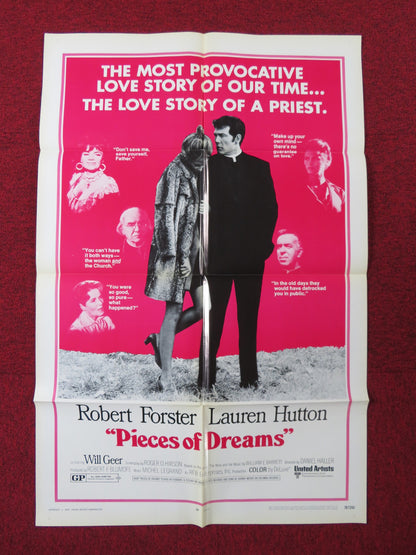 PIECES OF DREAMS FOLDED US ONE SHEET POSTER ROBERT FORESTER LAUREN HUTTON 1970