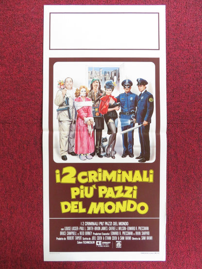 I 2 CRIMINALI PIU PAZZI DEL MONDO ITALIAN LOCANDINA POSTER LOUISE LASSER 1985