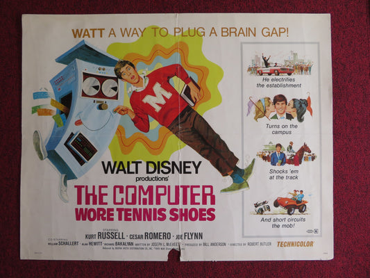 THE COMPUTER WORE TENNIS SHOES US HALF SHEET (22"x 28") POSTER DISNEY 1970