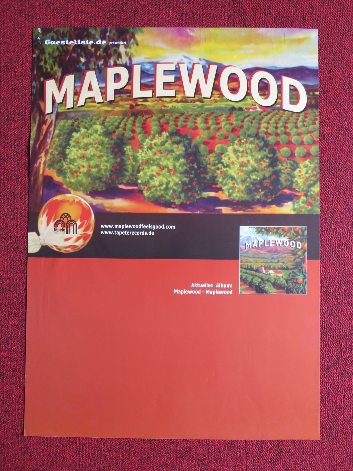 MAPLEWOOD GERMAN MUSIC PROMO POSTER ALBUM POSTER 2004