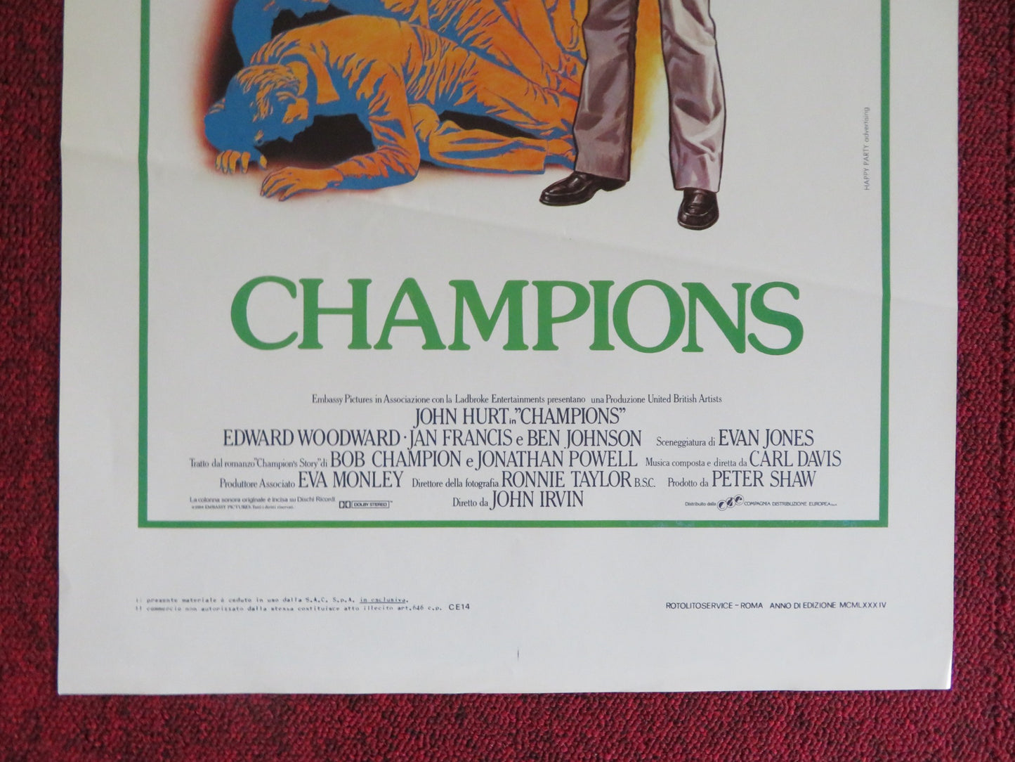 CHAMPIONS ITALIAN LOCANDINA POSTER JOHN HURT EDWARD WOODWARD 1984