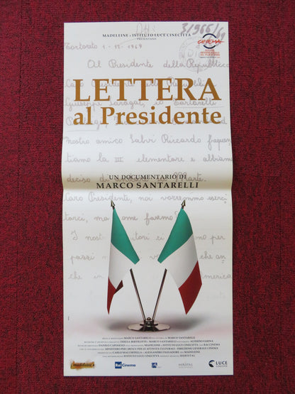 LETTERA AL PRESIDENTE ITALIAN LOCANDINA POSTER MARCO SANTARELLI 2013