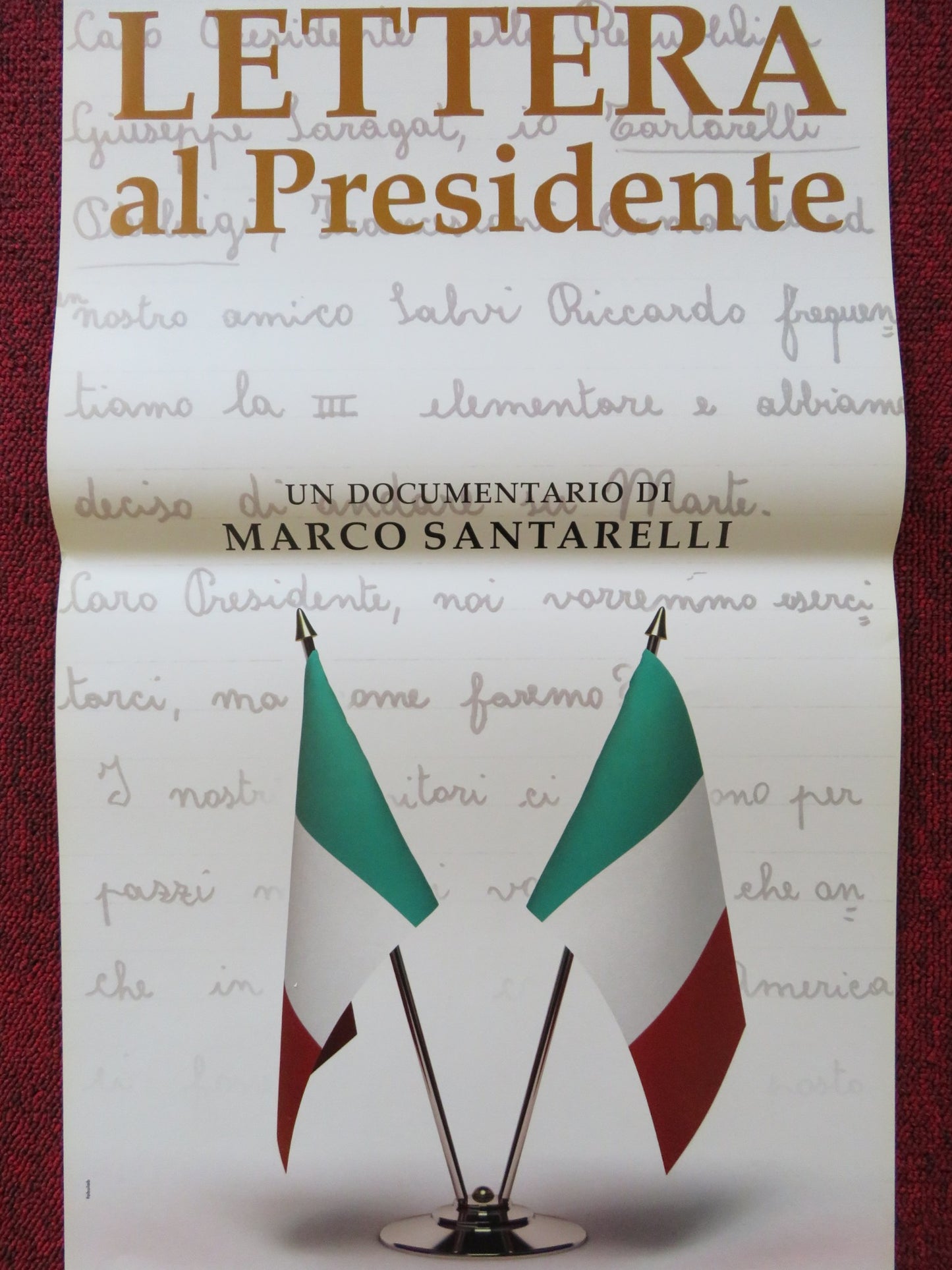 LETTERA AL PRESIDENTE ITALIAN LOCANDINA POSTER MARCO SANTARELLI 2013