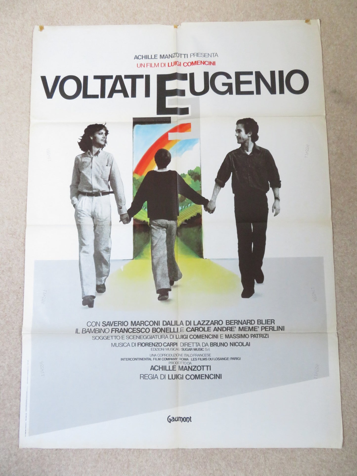 TURN AROUND EUGENIO ITALIAN 2 FOGLIO POSTER SAVERIO MARCONI D. DI LAZZARO 1980