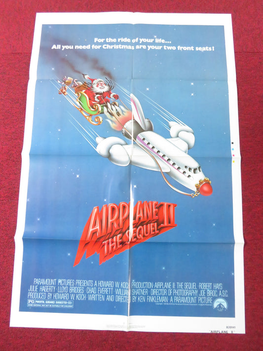 AIRPLANE II THE SEQUEL FOLDED US ONE SHEET POSTER L. BRIDGES PETER GRAVES 1982