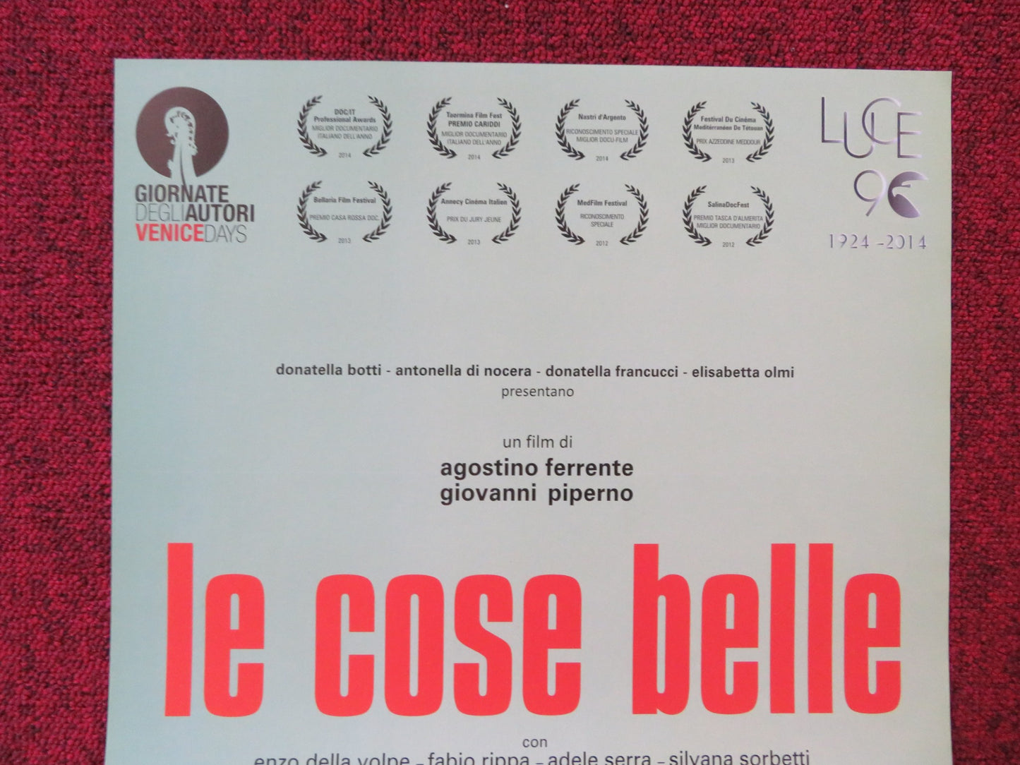 LE COSO BELLE ITALIAN LOCANDINA POSTER FABIO RIPPA ADELE SERRA 2012