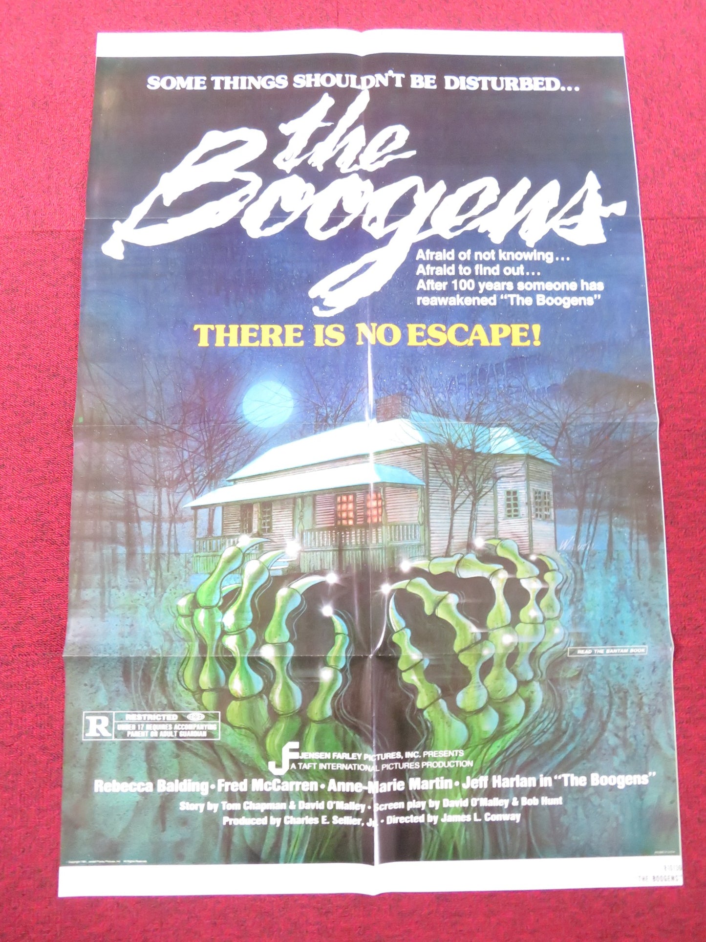 THE BOOGENS FOLDED US ONE SHEET POSTER REBECCA BALDING FRED MCCARREN 1981