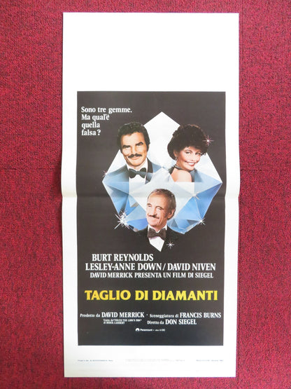 ROUGH CUT ITALIAN LOCANDINA POSTER BURT REYNOLDS DAVID NIVEN 1980