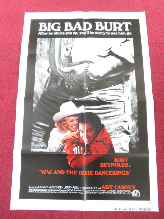 W.W. AND THE DIXIE DANCEKINGS - STYLE C FOLDED US ONE SHEET POSTER REYNOLDS 1975