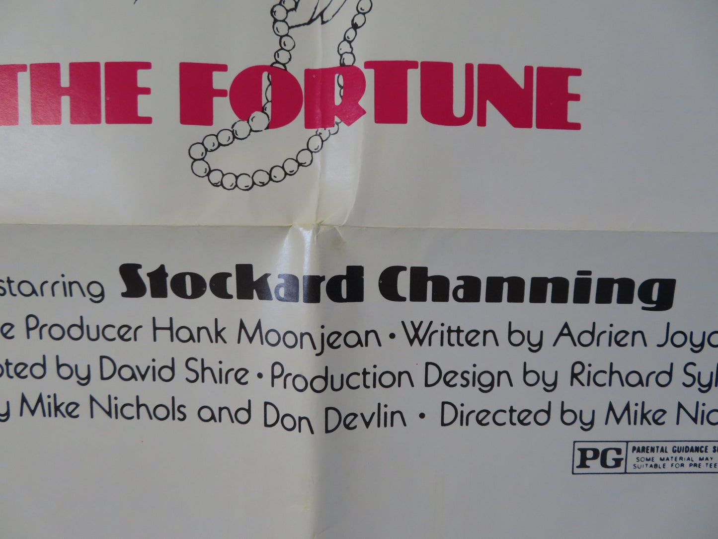 THE FORTUNE FOLDED US ONE SHEET POSTER JACK NICHOLSON WARREN BEATTY 1975