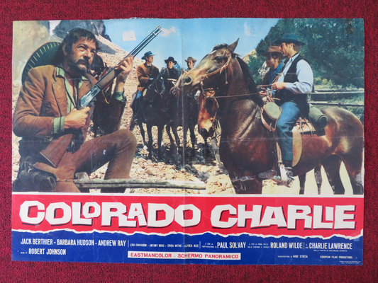 COLORADO CHARLIE ITALIAN FOTOBUSTA POSTER JACK BERTHIER BARBARA HUDSON 1965