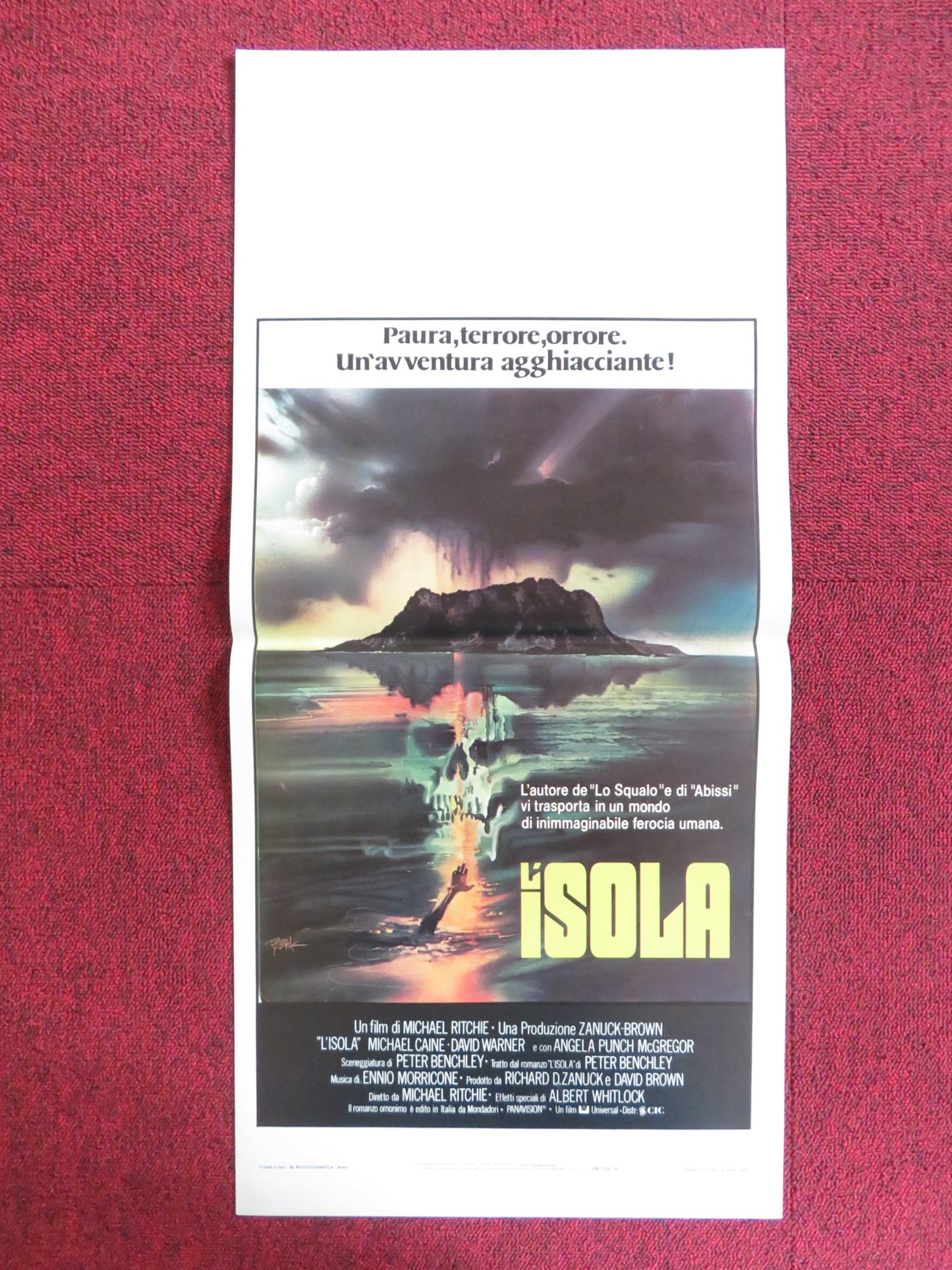 THE ISLAND ITALIAN LOCANDINA POSTER MICHAEL CAINE DAVID WARNER 1980