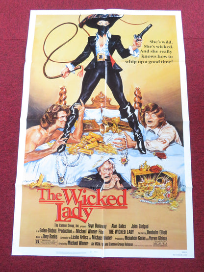 THE WICKED LADY FOLDED US ONE SHEET POSTER CANNON FAYE DUNAWAY ALAN BATES 1983