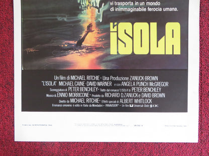 THE ISLAND ITALIAN LOCANDINA POSTER MICHAEL CAINE DAVID WARNER 1980