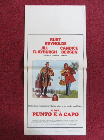 STARTING OVER ITALIAN LOCANDINA POSTER BURT REYNOLDS JILL CLAYBURGH 1980