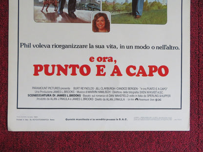 STARTING OVER ITALIAN LOCANDINA POSTER BURT REYNOLDS JILL CLAYBURGH 1980