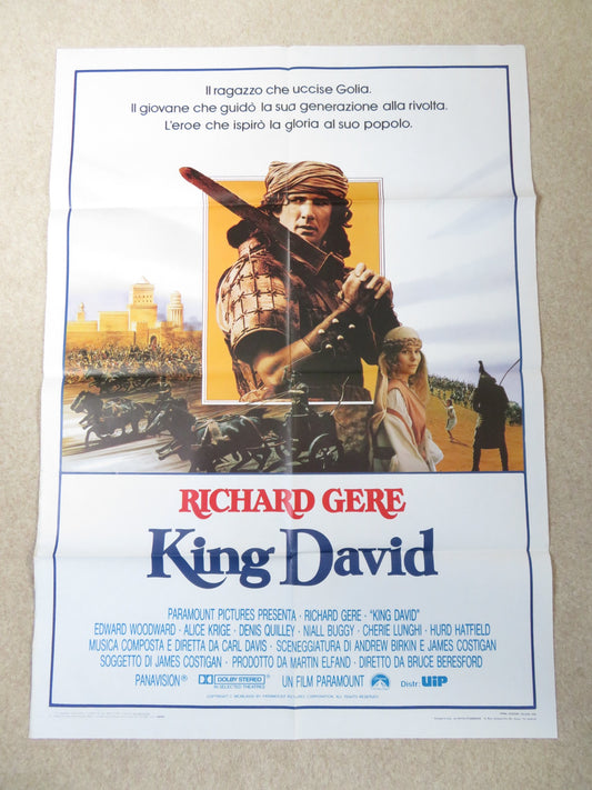 KING DAVID ITALIAN 2 FOGLIO POSTER RICHARD GERE EDWARD WOODWARD 1985