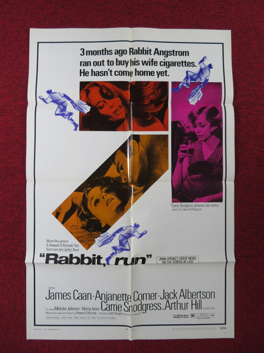 RABBIT, RUN FOLDED US ONE SHEET POSTER JAMES CAAN ANJANETTE COMER 1970