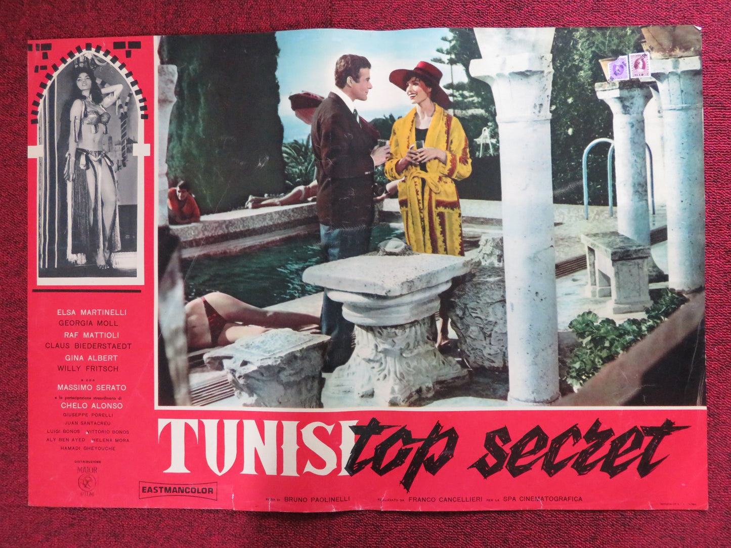 TUNISI TOP SECRET ITALIAN FOTOBUSTA POSTER ELSA MARTINELLI 1959