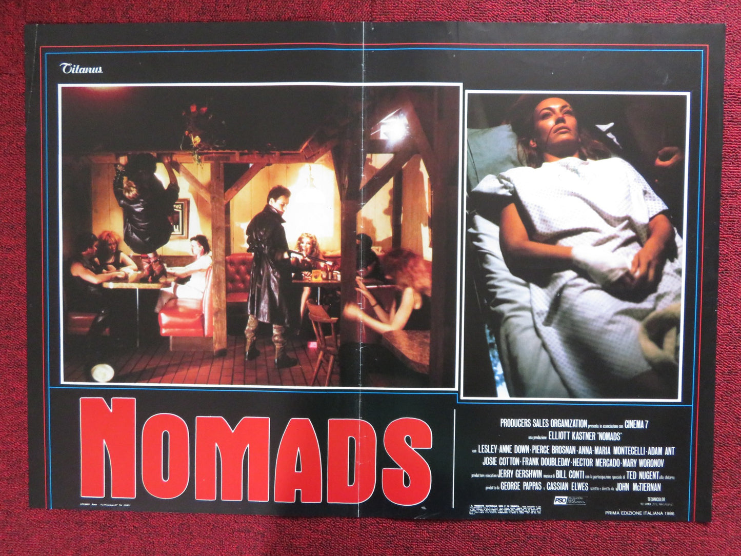 NOMADS ITALIAN FOTOBUSTA POSTER LESLEY-ANNE DOWN PIERCE BROSNAN 1986