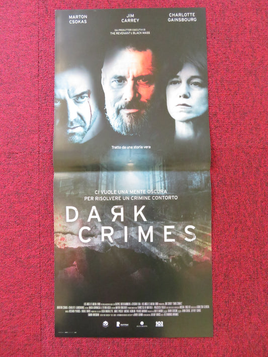 DARK CRIMES ITALIAN LOCANDINA POSTER MARTON CSOKAS JIM CARREY  2016