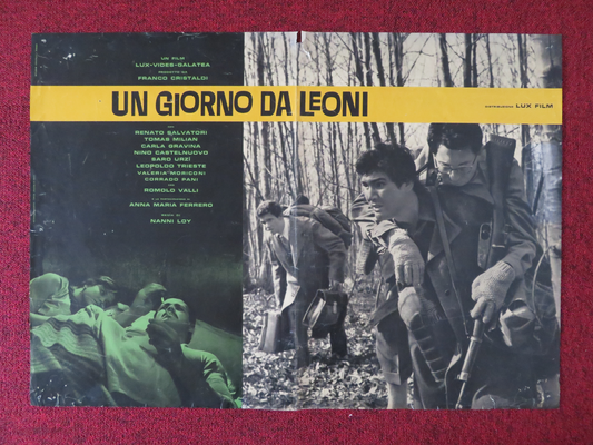 A DAY FOR LIONHEARTS -A ITALIAN FOTOBUSTA POSTER RENATO SALVATORI T. MILIAN 1961