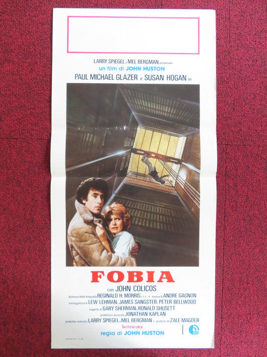 PHOBIA ITALIAN LOCANDINA POSTER PAUL MICHAEL GLAZER SUSAN HOGAN 1980