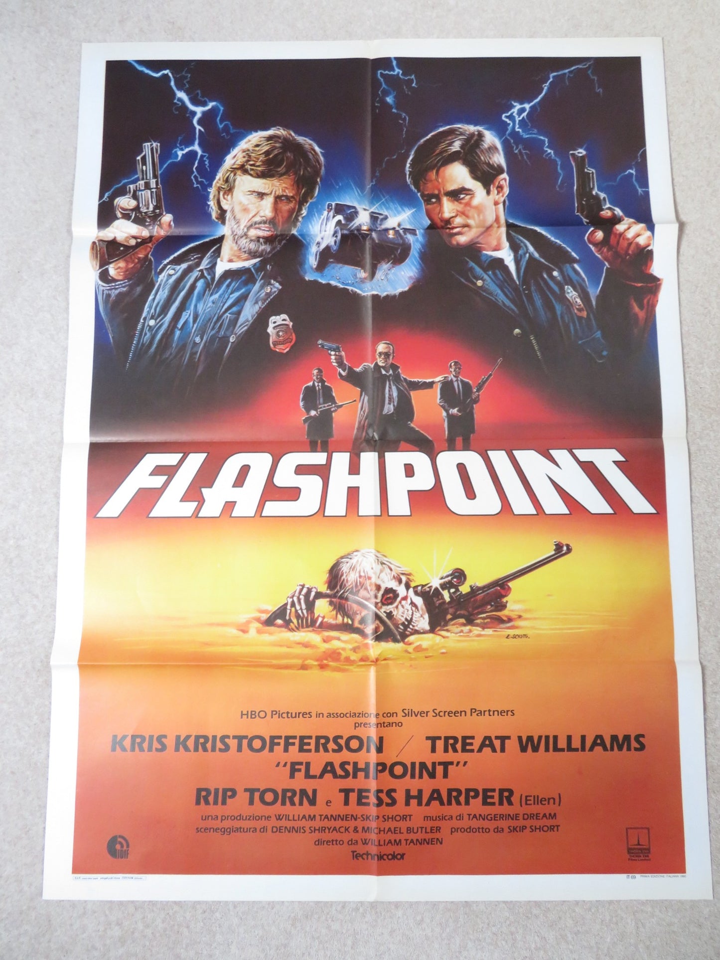 FLASHPOINT ITALIAN 2 FOGLIO POSTER KRIS KRISTOFFERSON TREAT WILLIAMS 1984