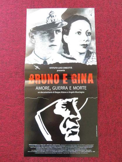 BRUNO E GINA ITALIAN LOCANDINA POSTER BEPPE ATTENE ANGELO MUSCIAGNA 2014