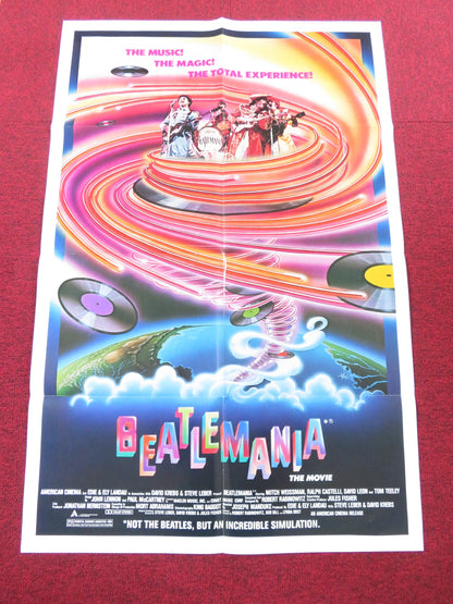 BEATLEMANIA FOLDED US ONE SHEET POSTER DAVID LEON MITCH WEISSMAN 1981