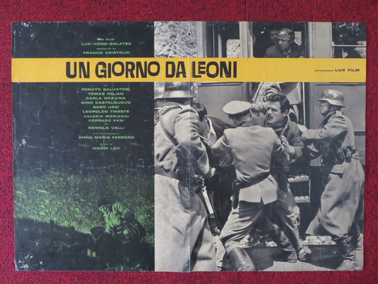 A DAY FOR LIONHEARTS -B ITALIAN FOTOBUSTA POSTER RENATO SALVATORI T. MILIAN 1961