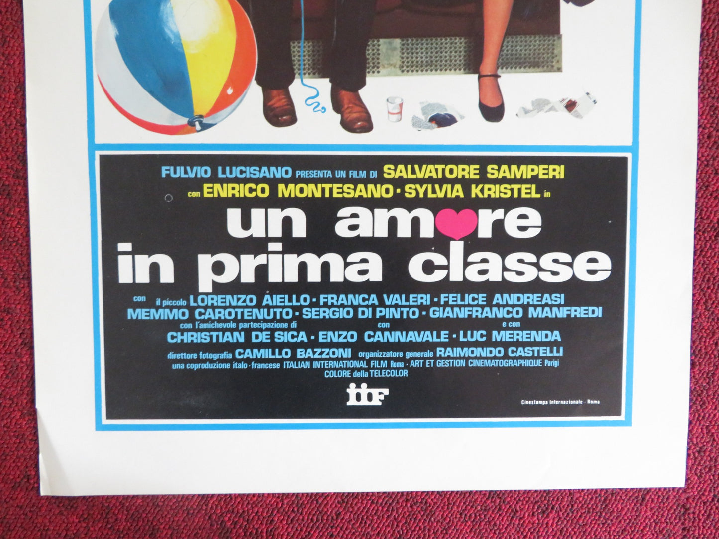 LOVE IN FIRST CLASS ITALIAN LOCANDINA POSTER ENRICO MONTESANO S. KRISTEL 1980